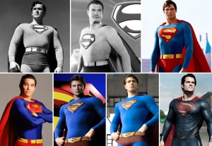 Above: The actors who have slipped on the iconic Superman costume