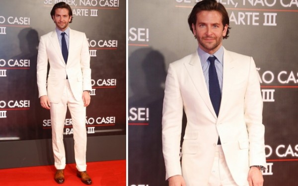 Bradley Cooper Suits Up In White For 'The Hangover 3' Premiere In Rio – AmongMen