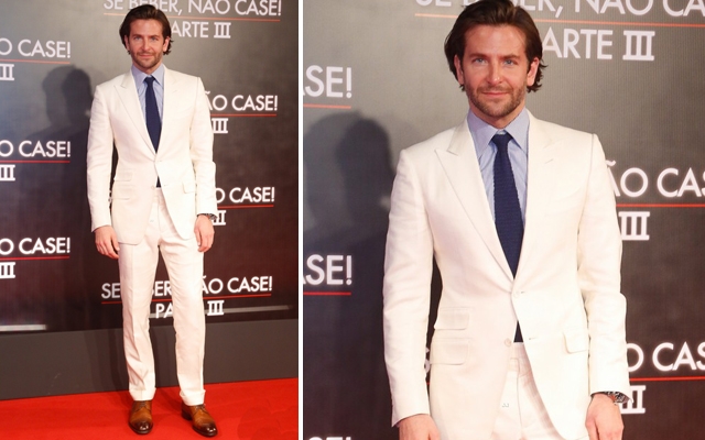 Bradley Cooper Suits Up In White For 'The Hangover 3' Premiere In