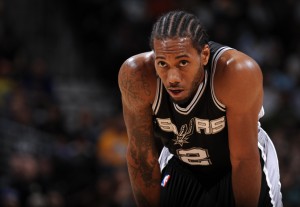 Above: San Antonio Spurs' Kawhi Leonard