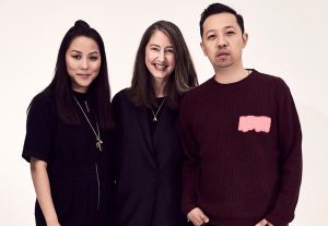 Above: Ann-Sofie Johansson with Carol Lim and Humberto Leon