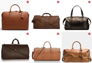 Above: 1. Douglas Holdall from Want Essentiels, $1650 / 2. Large Banff Bag from Roots, $488 / 3. Folded Corner Duffel from M0851, $595 / 4. Keepall 55 from Louis Vuitton, $5900 / 5. New Duffle Bag from Uri Minkoff, $475 6. Explorer Bag 52 from Coach Mens, $795
