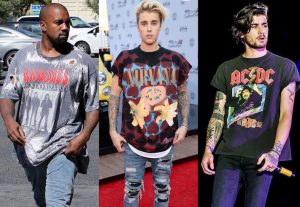 Above: Some of the biggest stars are embracing the band shirt